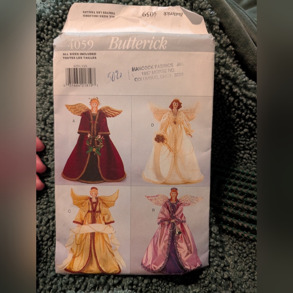 Vintage angel pattern